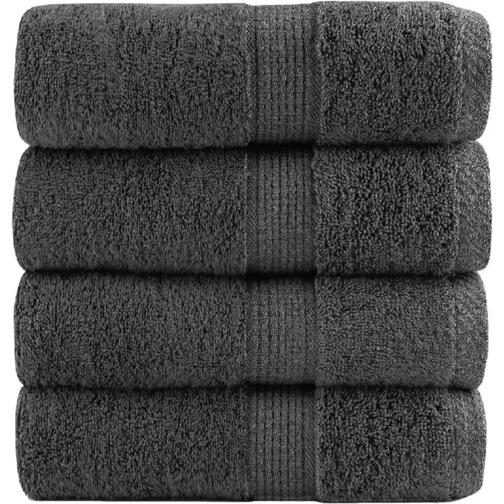 vidaXL Premium Gästetücher SOLUND 4 Stk. Anthrazit 30x50 cm 600 g/m² 137153 – Bild 1