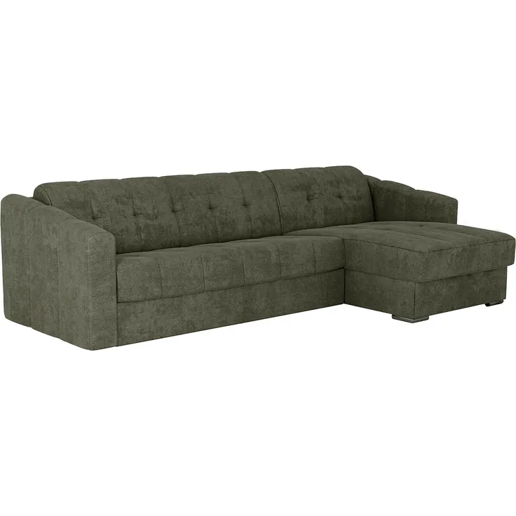 Vente-unique - DARIELO Sofa Stoff Grün - B 223 cm152 cm x H 90 cm x L 295 cm – Bild 5