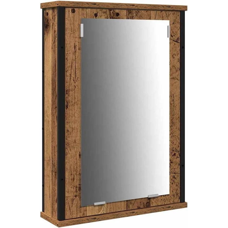 vidaXL Badezimmermöbel-Set mit Regal 4 pcs Altholz Holzwerkstoff 3332589 – Bild 4