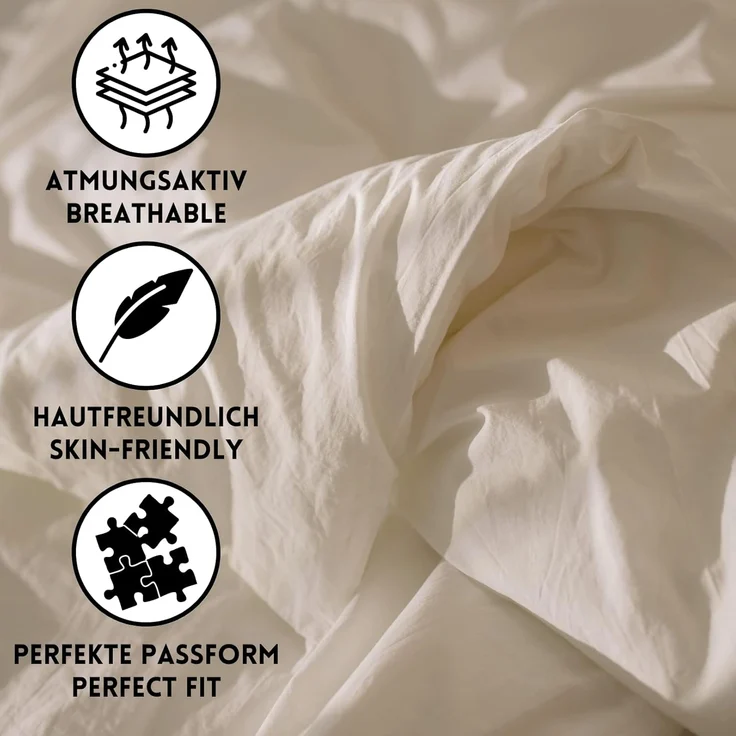 Hometex Premium Textiles Kissenbezug 2-er Set Kissenbezug Mikrofaser, Doppelpack Kissenhüllen ca. 95 g/m², Dekorative Dekokissen Sofakissen Lendenkissen Wurfkissenbezug mit Reißverschluss – Bild 5