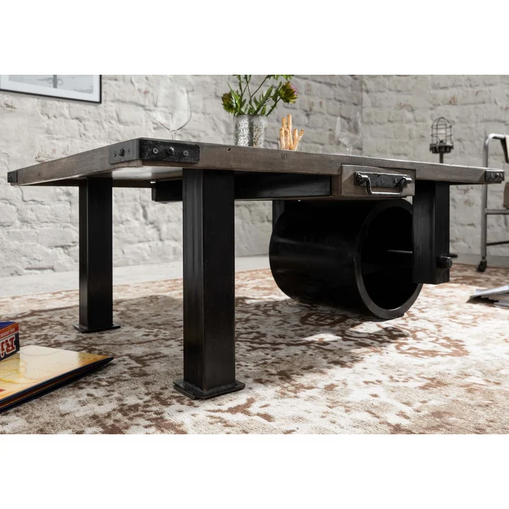 Couchtisch Mango 110x80x43 grau lackiert RAILWAY #205 – Bild 3