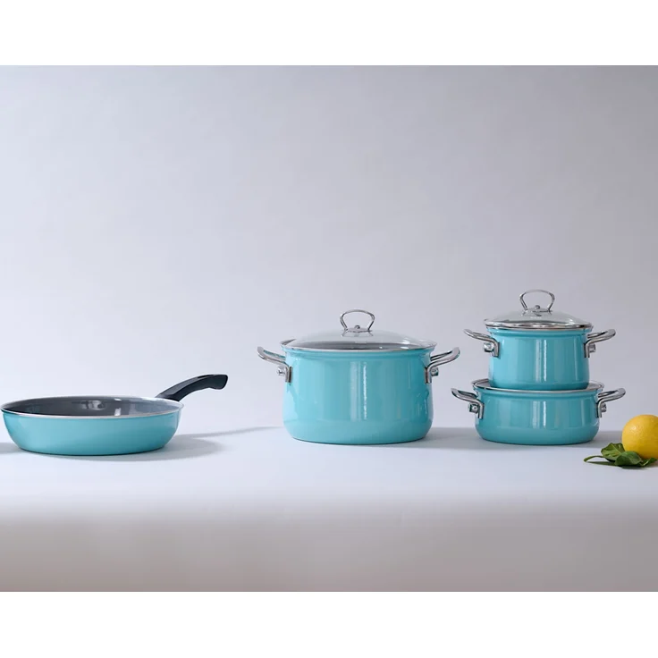 RIESS 0546-037 RIESS Emaille Spar-Set 5-tlg. Nouvelle extra stark, KRISTALLBLAU – Bild 8