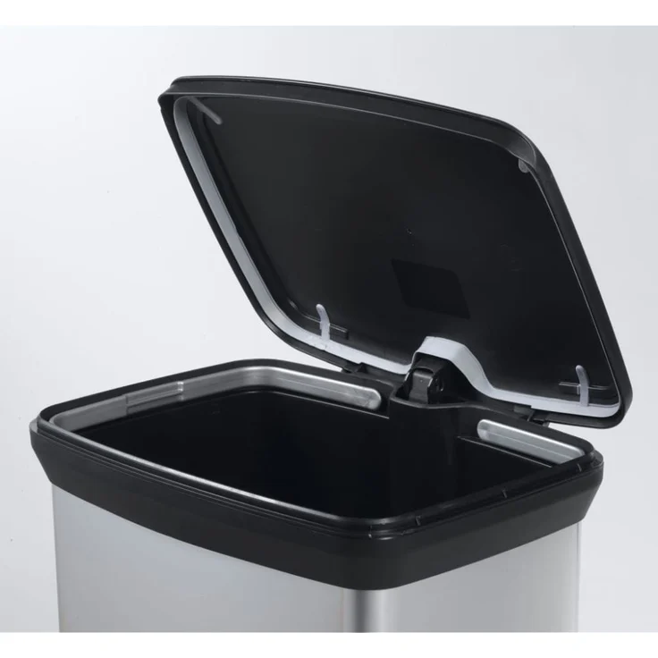 Curver Tretmülleimer Deco Rechteckig 50L Silbern 443829 – Bild 11
