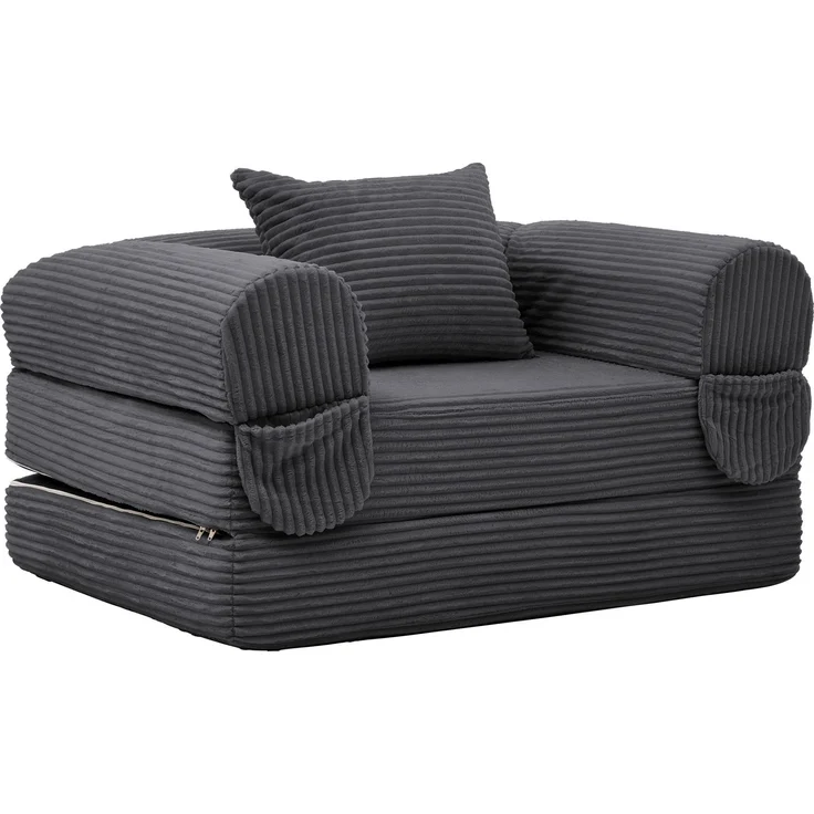 ZUBALIYA SchlafSofa mit Cordbezug, mit Schaumstoffpolsterung, ohne aufwendige Montage, für Wohnzimmer und Apartments – Bild 4