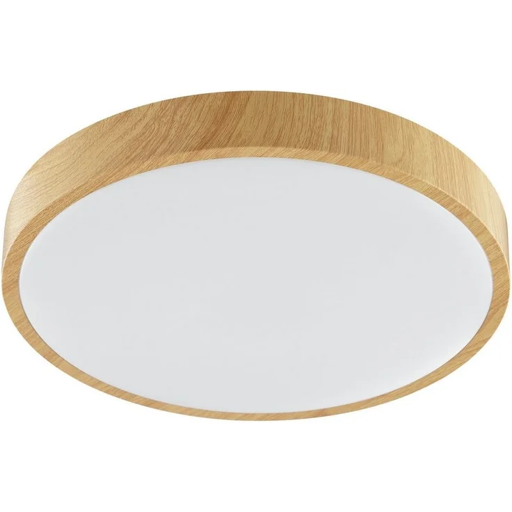 Brilliant LED Deckenleuchte Teranon, LED fest integriert, Warmweiß, Holzoptik, 3000 K, braun/weiß – Bild 2