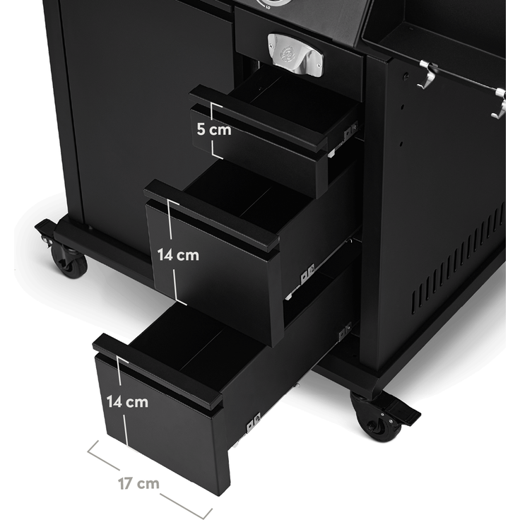 BURNHARD® Gasgrill 3-Brenner inkl. Heckbrenner, mit Gusseisen Grillrost & inkl. stabiler Abdeckhaube, Seitenkochfeld mit Infrarot Keramikbrenner, Schwarz - EARL - Schwarz - #946394 – Bild 10