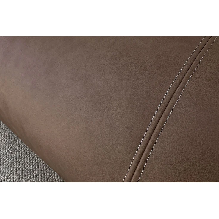 KAWOLA Polsterhocker CELESTE Hockerbank Leder dunkelbraun 48 x 80 x 120 cm – Bild 5