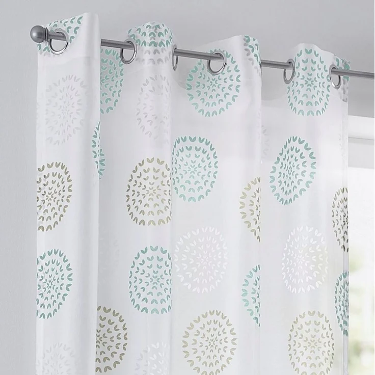 Kutti Vorhang Bella (1 St), Ösen, halbtransparent, Gardine, halbtransparent, Ausbrenner, bedruckt, Baumwolle-Polyester – Bild 2