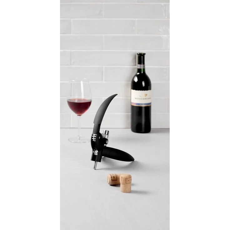 Homeware Hebelkorkenzieher, Kunststoff schwarz, 6 x 15 x 6 cm – Bild 2