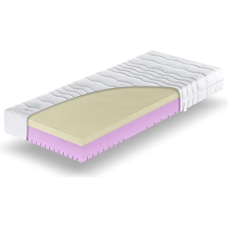 Betten-ABC Visco-50 – 7-Zonen-Visco- Kaltschaummatratze mit Exclusiv-Cool Life® Bezug, Größe: 90x200