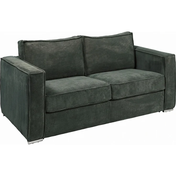 Vente-unique - LORETO - Schlafsofa - Plastik - Kunststoff (PVC) - Tannengrün - 198 x 97 x 90 cm – Bild 4