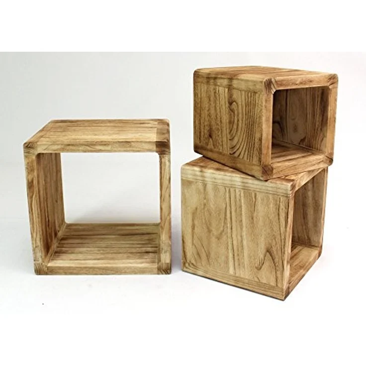 Regal-Cubes "Geflammt", 3er Set Ablageregal Allzweckregal Bücherregal Badregal – Bild 4