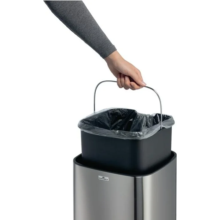 Durable 'No Touch' Sensor-Abfalleimer mit Inneneimer, Edelstahl silber, 21 Liter – Bild 2