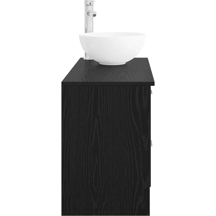 vidaXL Badezimmerschrank-Set 2 stk. Schwarze Eiche 79,5 x 35 x 80 cm 3403865 – Bild 5