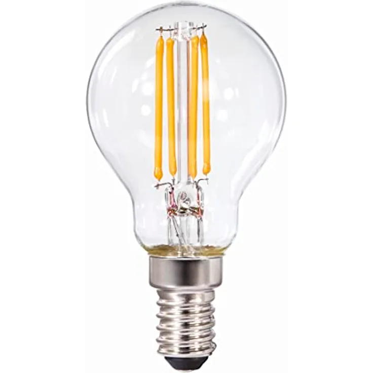 Xavax LED-Filament Lampe E14, 470 lm Warmweiß (2700K), ersetzt 40 W, Tropfenlampe