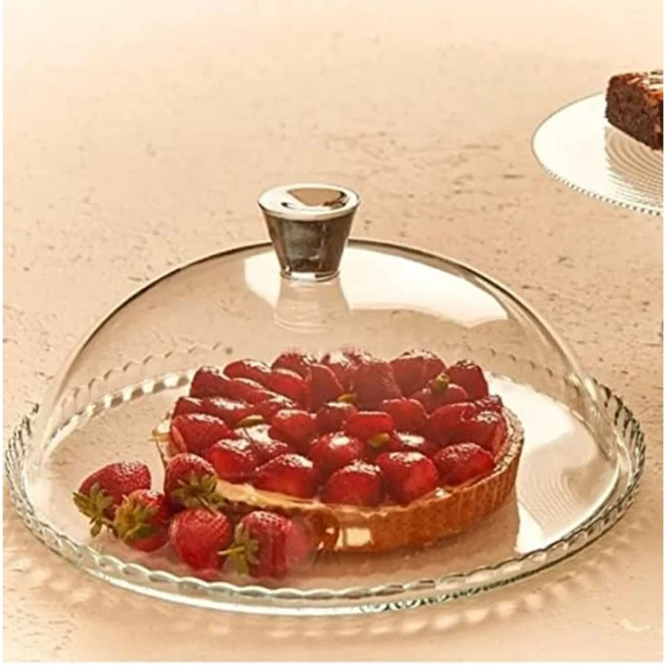 Glas Tortenplatte mit Haube 32cm Patisserie – Bild 4