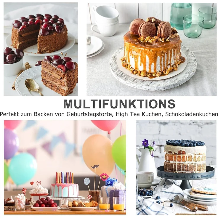 Homikit 3-Stück Runde 16cm Kuchenformen Backformen Set Edelstahl Auslaufsicher – Bild 4