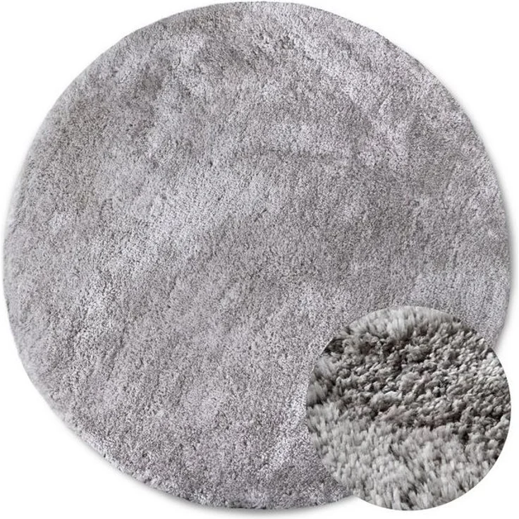 HANSE Home Hochflor-Teppich Olaf, rund, Höhe: 38 mm, Langflor, Shaggy, einfarbig, flauschig, weich, glänzend, modern, uni – Bild 4