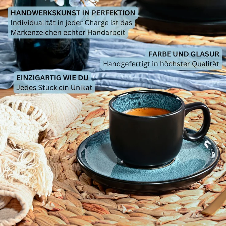 SÄNGER Espressotassen Set Vigo 12 teilig für 6 Personen – Bild 5