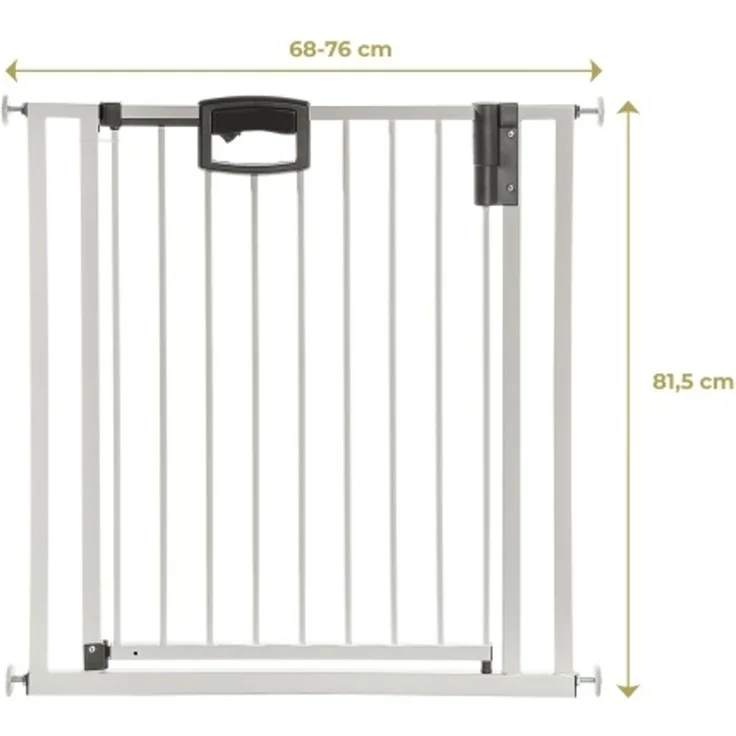 Geuther Türschutzgitter 'Easylock Plus' zum Klemmen für Öffnungen, Metall, Weiß, 136,5 cm - 144,5 cm – Bild 4