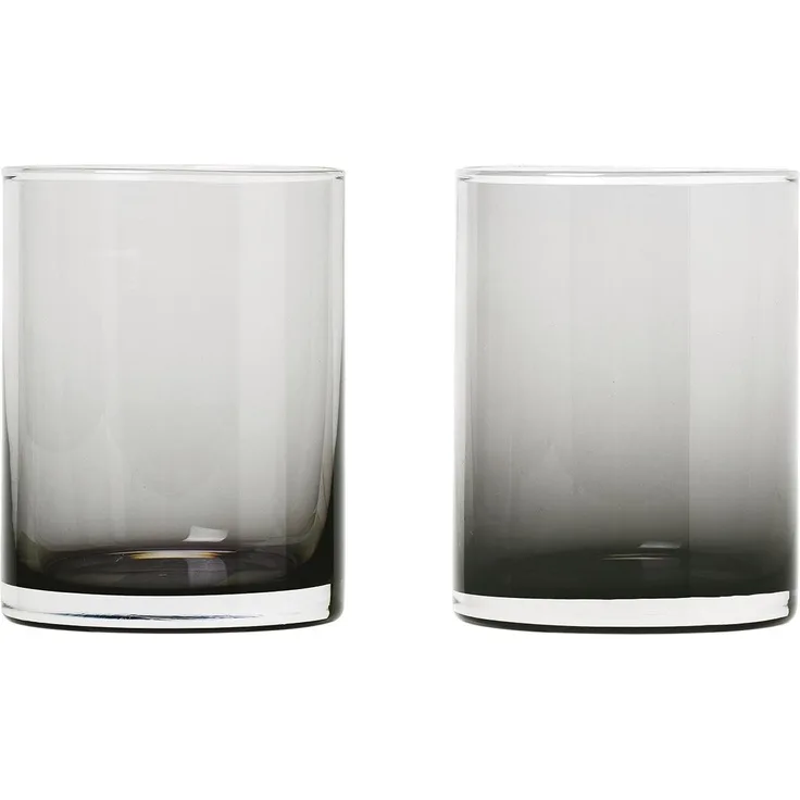 Blomus MERA Set 2 Trinkgläser, Wasserglas, Trinkglas, Glas farbig, smoke, 220 ml