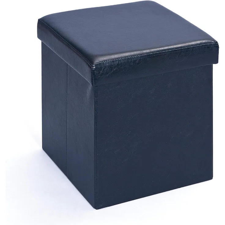 Inter Link Faltbox Setti klein Schwarz mit Sitzpolster, 38 x 38 x 38 cm