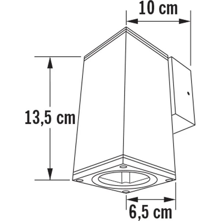 KONSTSMIDE No. 7908-370 Aussenwandleuchte Monza 1-flammig GU10 anthrazit IP44 – Bild 4