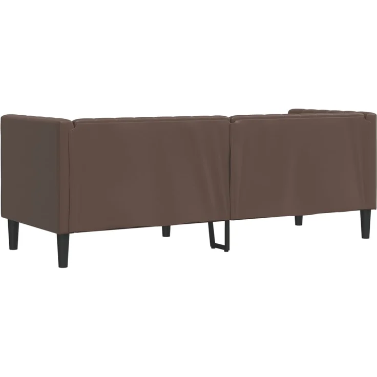 vidaXL Chesterfield-Sofa 3-Sitzer Braun Kunstleder 372668 – Bild 5