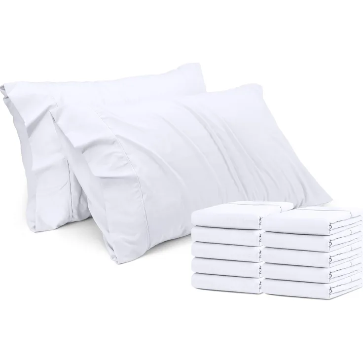 Utopia Bedding Queen-Kissenbezüge – 12er-Pack – Hotelverschluss – weicher, gebürsteter Mikrofaserstoff – schrumpf- und farbecht, Kissenbezüge, Queen-Size, 20 X 30 Inches (weiß)