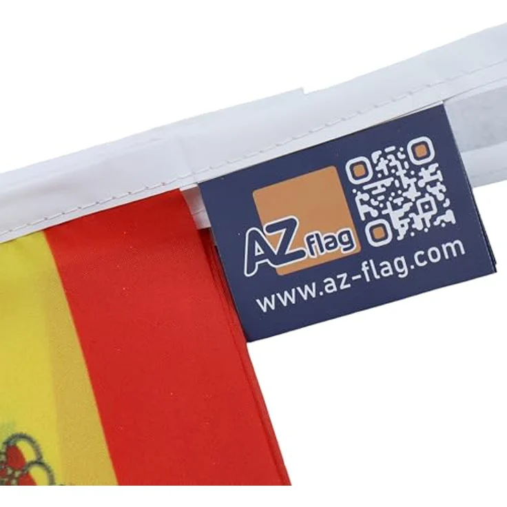 AZ FLAG - Fahnenkette Spanien 6 Meter Mit 20 Flaggen - 21x14 cm - Spanische Girlande Flaggenkette 14 x 21 Cm – Bild 4