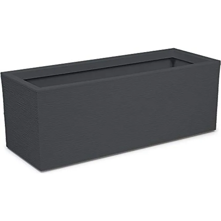 ONDIS24 Blumenkasten Graphit (1 St), 79.5 x 29.5 x 29.5 (H) cm, Pflanzvolumen ca. 57 Liter