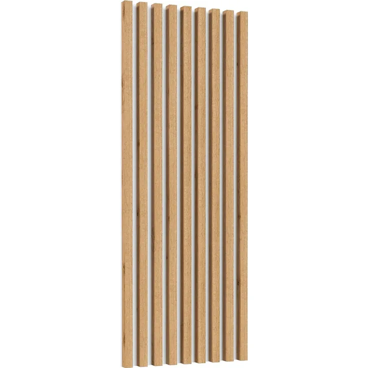 Lamellenwand CELINE Akustikpaneel 55x7x146cm Wotan Eiche / Weiß Matt
