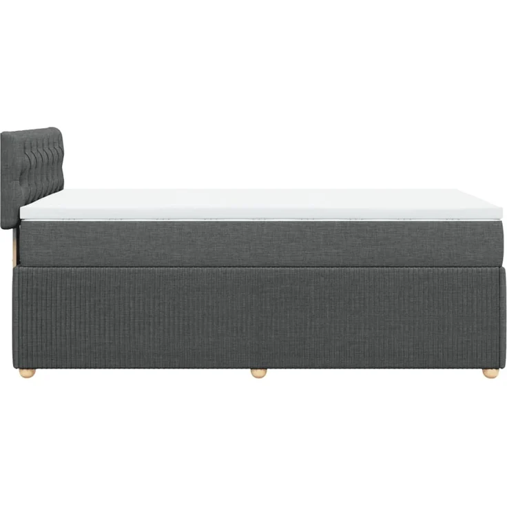 vidaXL Boxspringbett mit Matratze Dunkelgrau 90x200 cm Stoff 3287347 – Bild 10