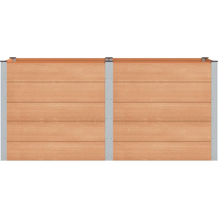 vidaXL Hochbeet Braun 200 x 100 x 91 cm WPC und Aluminium 42039007 – Bild 3
