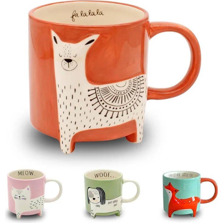 Winkee Becher Cute Animal Kaffeebecher Lama, Keramik