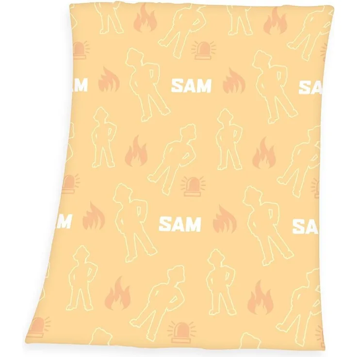 Feuerwehrmann Sam Microfaser Flauschdecke Glow in the dark 130x160 cm