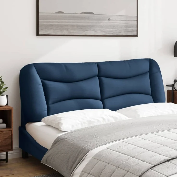 vidaXL Kopfteil-Kissen Blau 160 cm Stoff – Bild 6