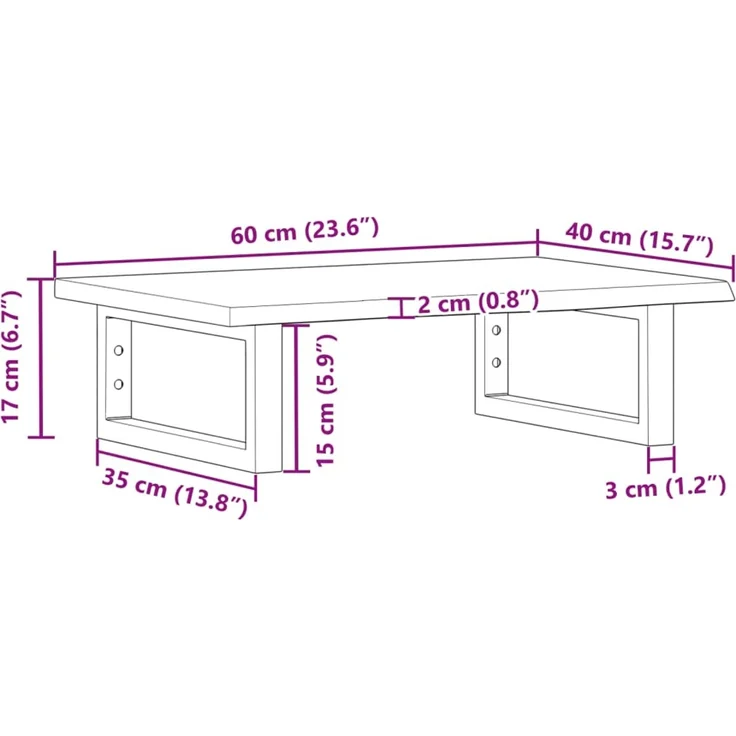 vidaXL Waschtischplatte mit Halterung Stahl und Massivholz Eiche 3302540 – Bild 11