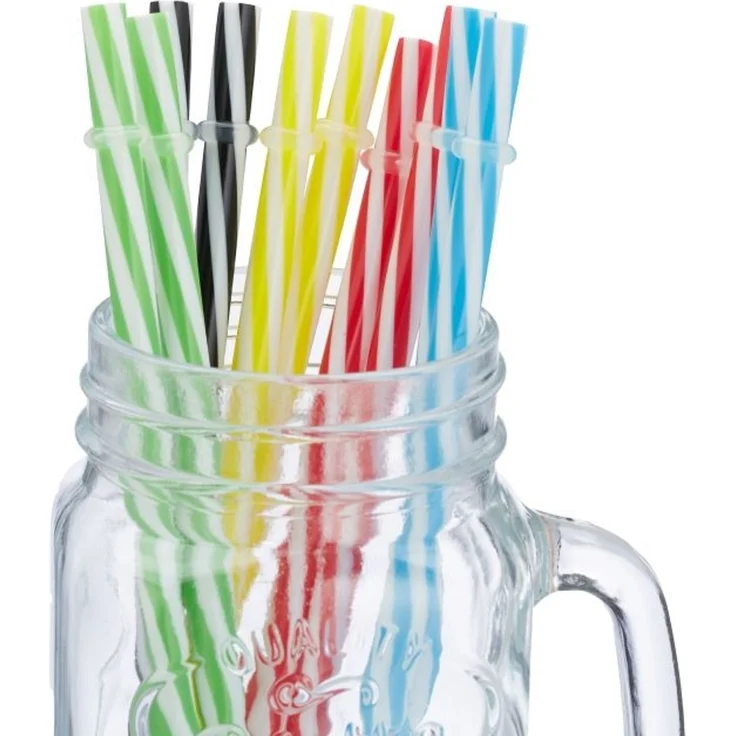 Bunte Trinkgläser mit Deckel 10er Set – Bild 7