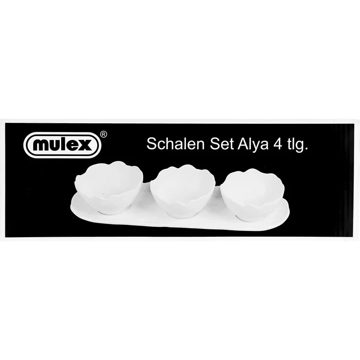 Alya 4-teiliges Snackschalen-Set in Wave-Style - 3 Schälchen & 1 Servierteller – Bild 4