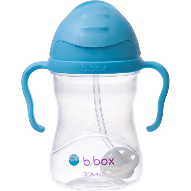 b.box Trinklernbecher Für Jeden Winkel | Flip-Top, Schwerer Strohhalm, Griff, Auslaufsicher | BPA-Frei & für Spülmaschine | Ab 6 M | 240 ml