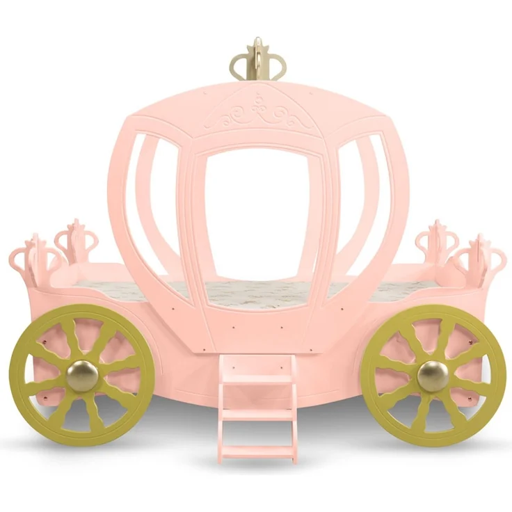 Kinderbett Prinzessin Kutsche in Rosa – Bild 10