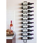 Weinregal Flaschenregal Metall Schwarz Wand Dies 116 cm für 10 Flaschen Flaschenständer Flaschenhalter