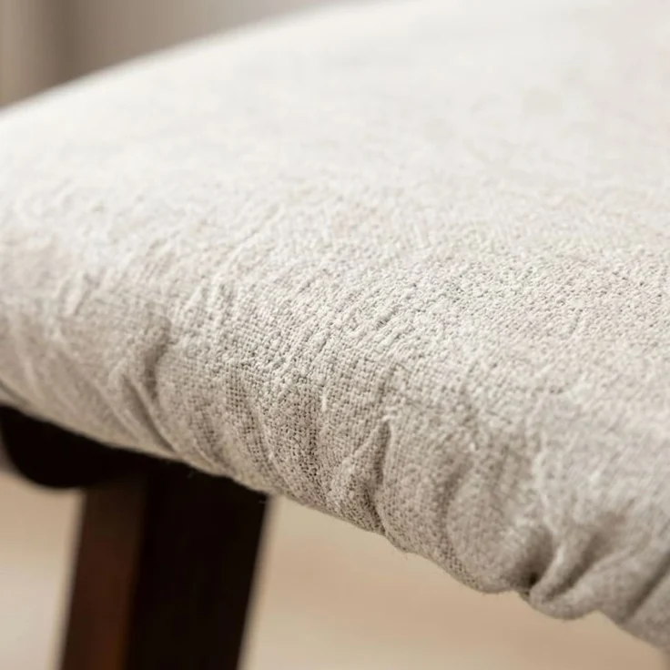 Relaxdays Fußhocker Holz & Stoff – Bild 6