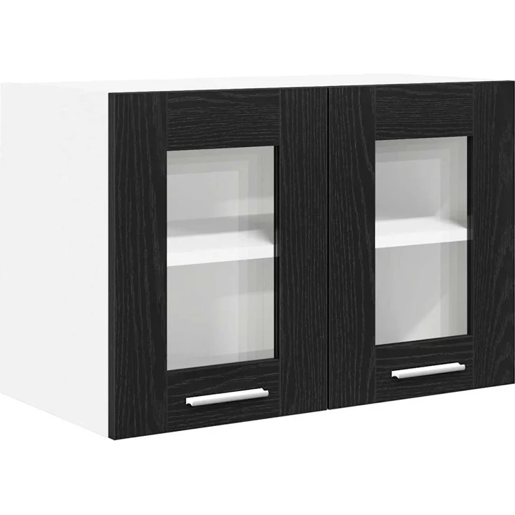vidaXL Hängeschrank mit Tür 2 pcs Schwarz Eichen-Optik 60 x 31 x 40 cm 884213 – Bild 4