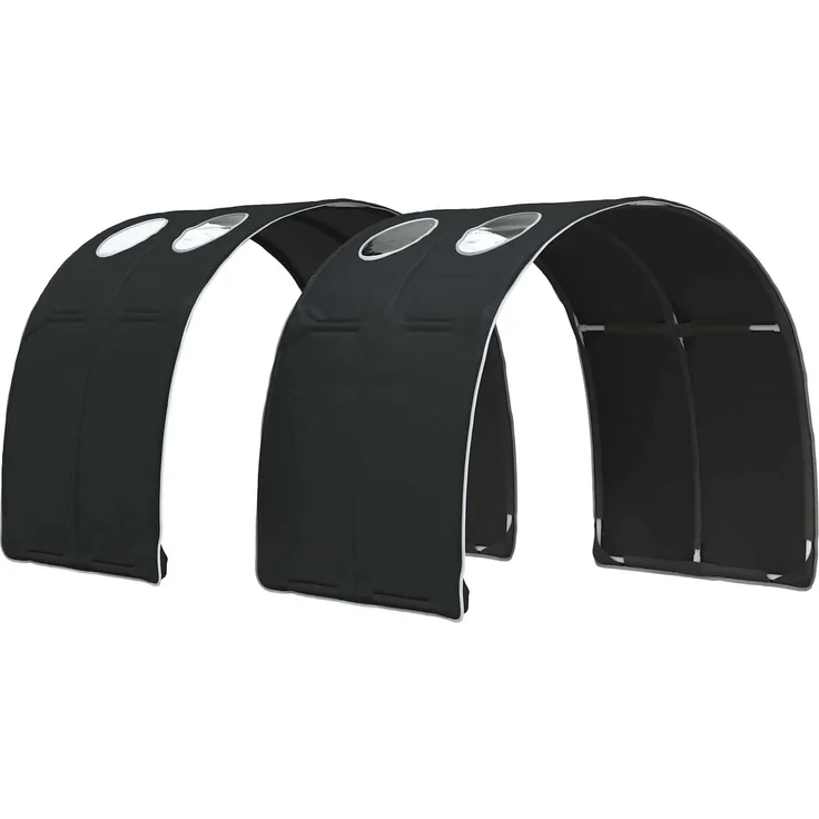 vidaXL Bettunnel 2 stk. Schwarz Polyester 893713 – Bild 2