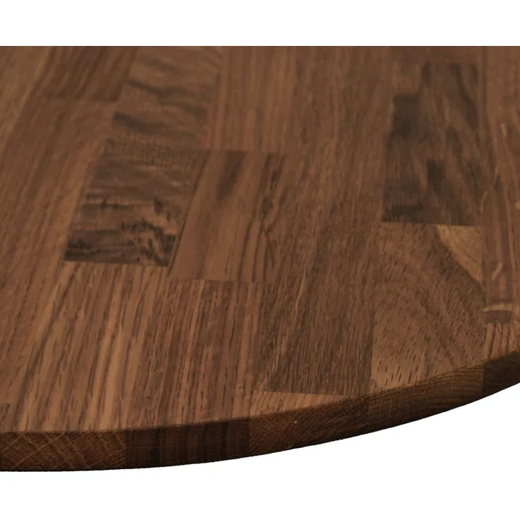 vidaXL Tischplatte Hellbraun Ø 90 x 4 cm Massivholz Eiche 42016019 – Bild 6