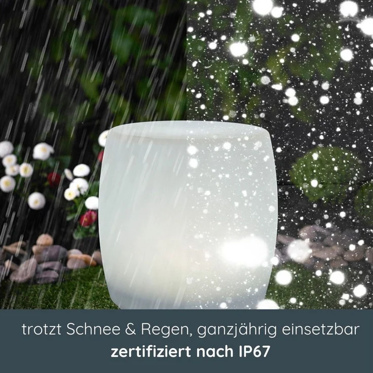 MeLiTec LED Solarleuchte Solar Gartenleuchte LK08-4 Modell Trommel, nein, 6h Leuchtdauer – Bild 3