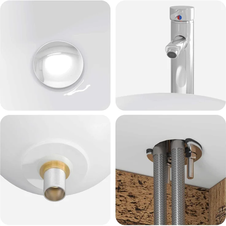 vidaXL Wandhängendes Badezimmerschrank-Set 3 stk. Altholz 3405635 – Bild 10