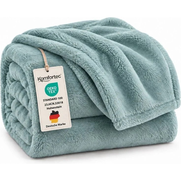 Wohndecke Kuscheldecke 260 g/m², flauschige Wohndecke, Fleecedecke, Oeko-Tex, Komfortec – Bild 1